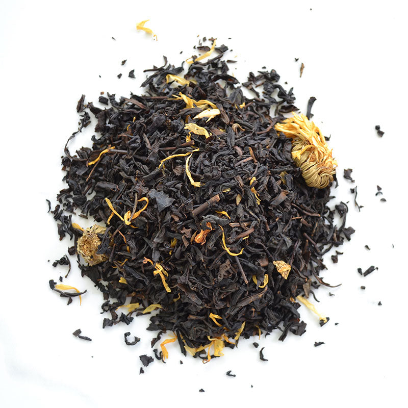 texture of apricot loose leaf black tea