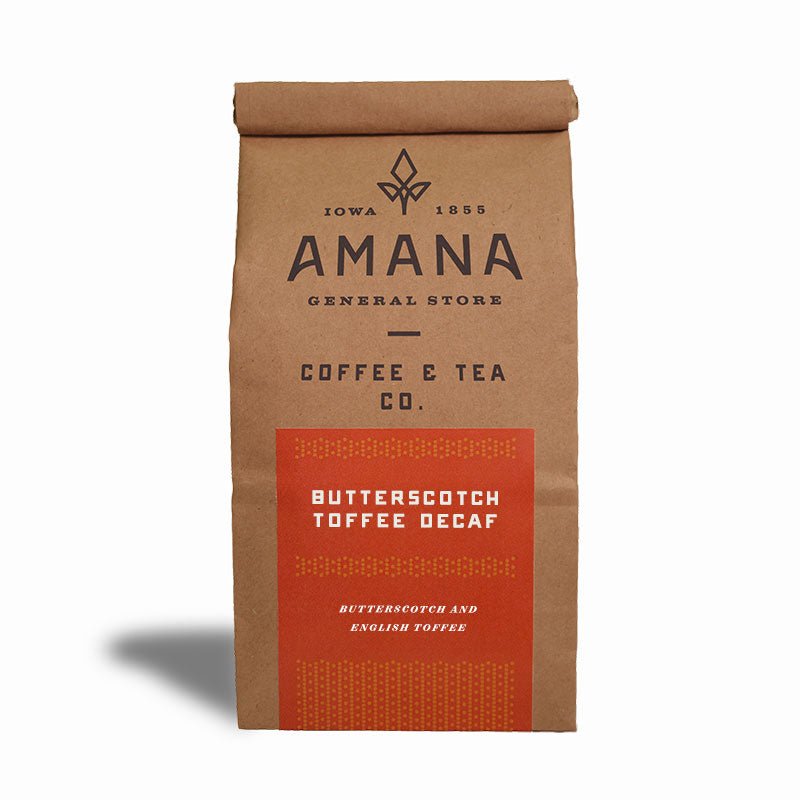 Butterscotch Toffee Decaf Coffee - Amana Coffee & Tea