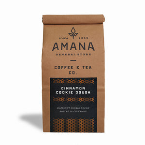 bag of amana cinnamon cookie dough coffee  Edit alt text