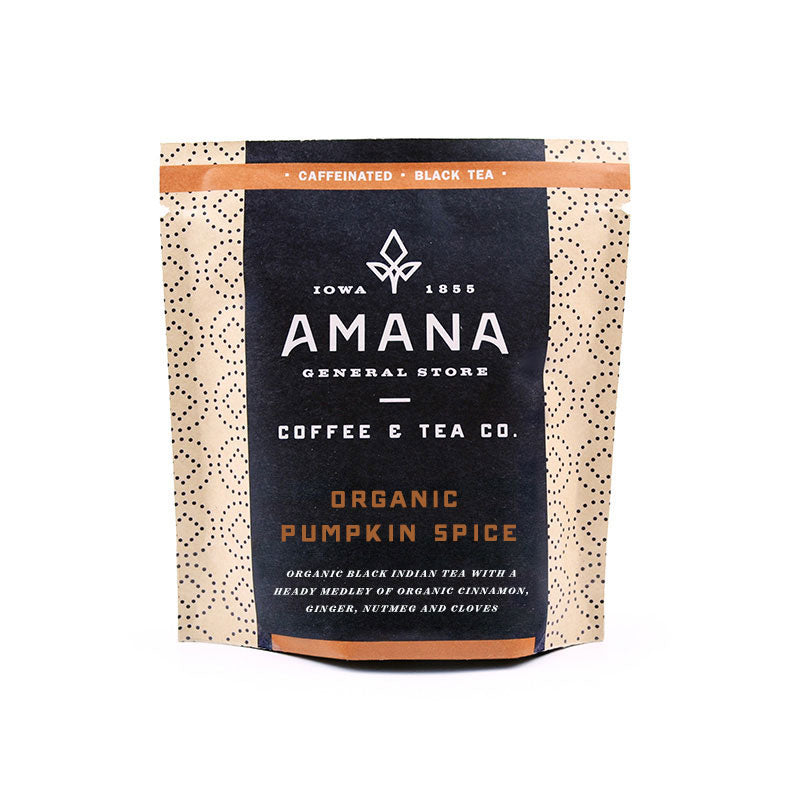bag of organic pumpkin spice black tea