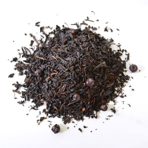 texture of black currant loose leaf black tea