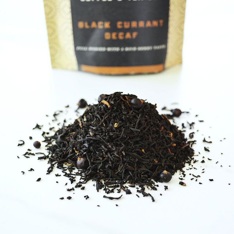 black currant decaf loose leaf black tea