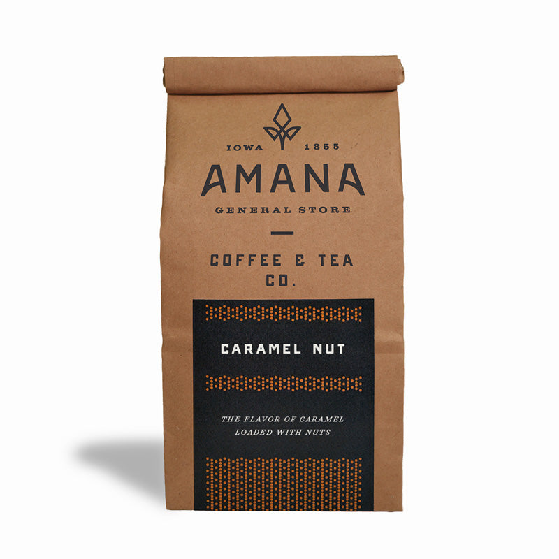 bag of amana caramel nut coffee