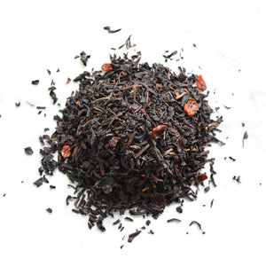 texture of cherry almond loose leaf black tea