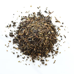 texture of earl of grey loose leaf green tea