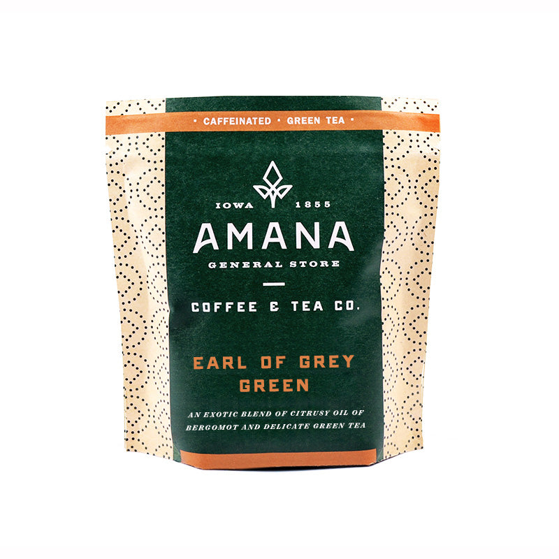 bag of amana earl of grey green tea