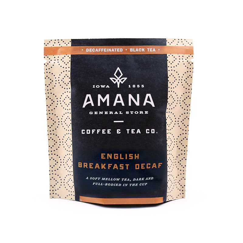bag of amana english breakfast decaf tea