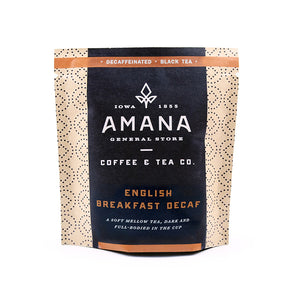bag of amana english breakfast decaf tea