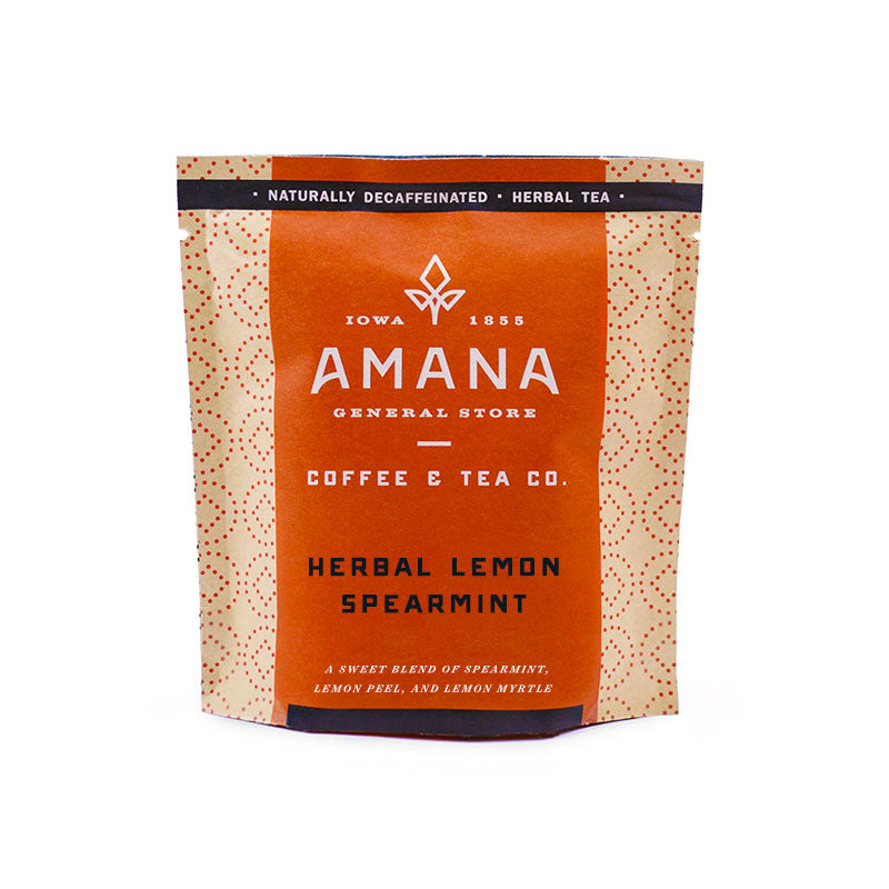 bag of amana herbal lemon spearmint tea