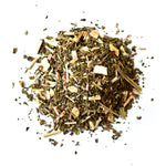 Load image into Gallery viewer, texture of herbal lemon spearmint loose leaf herbal tea
