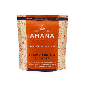 bag of amana spring fruit and flowers herbal tea