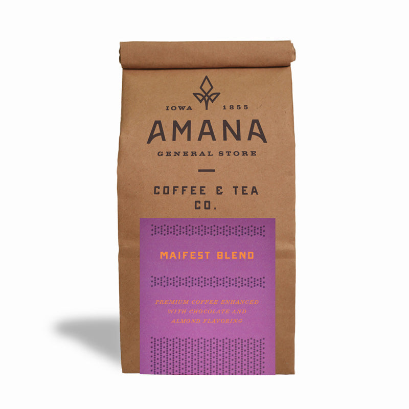 bag of amana maifest blend coffee