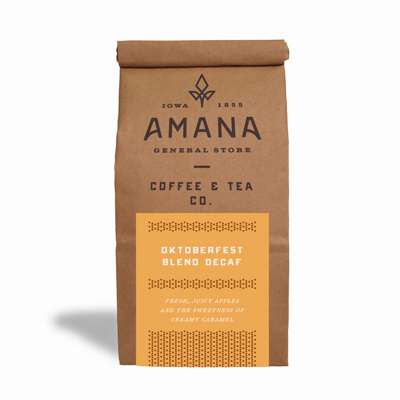 bag of amana oktoberfest blend decaf coffee