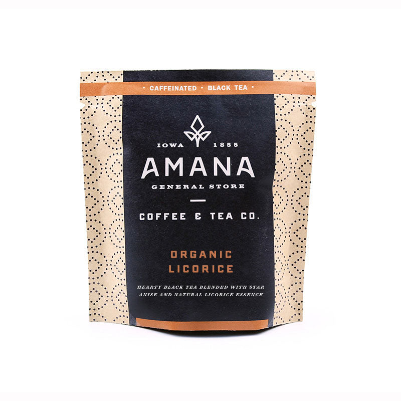 bag of Amana organic licorice tea