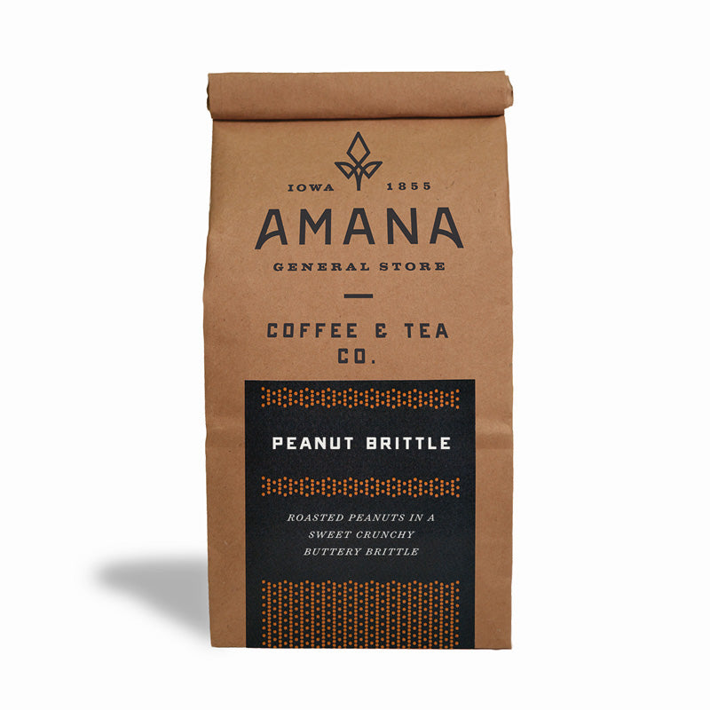 bag of amana peanut brittle coffee