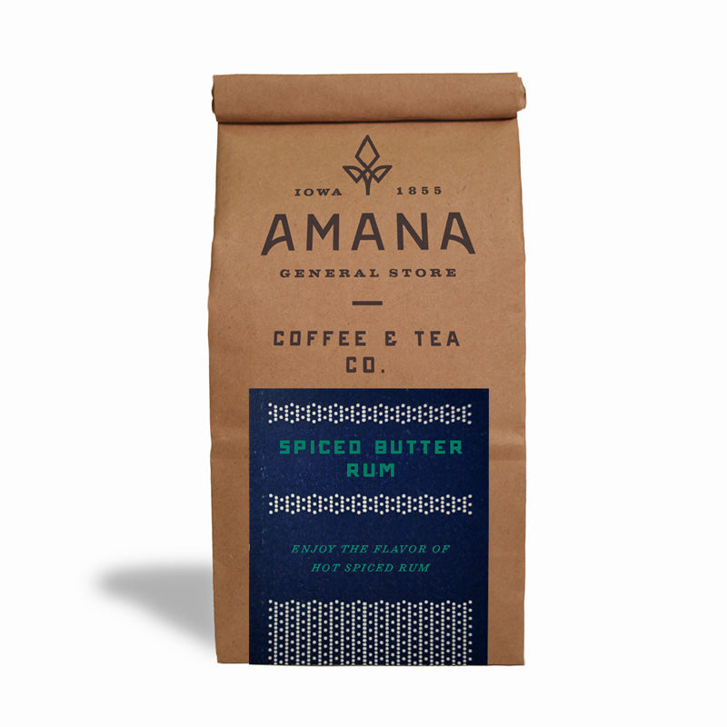 bag of amana spiced butter rum coffee