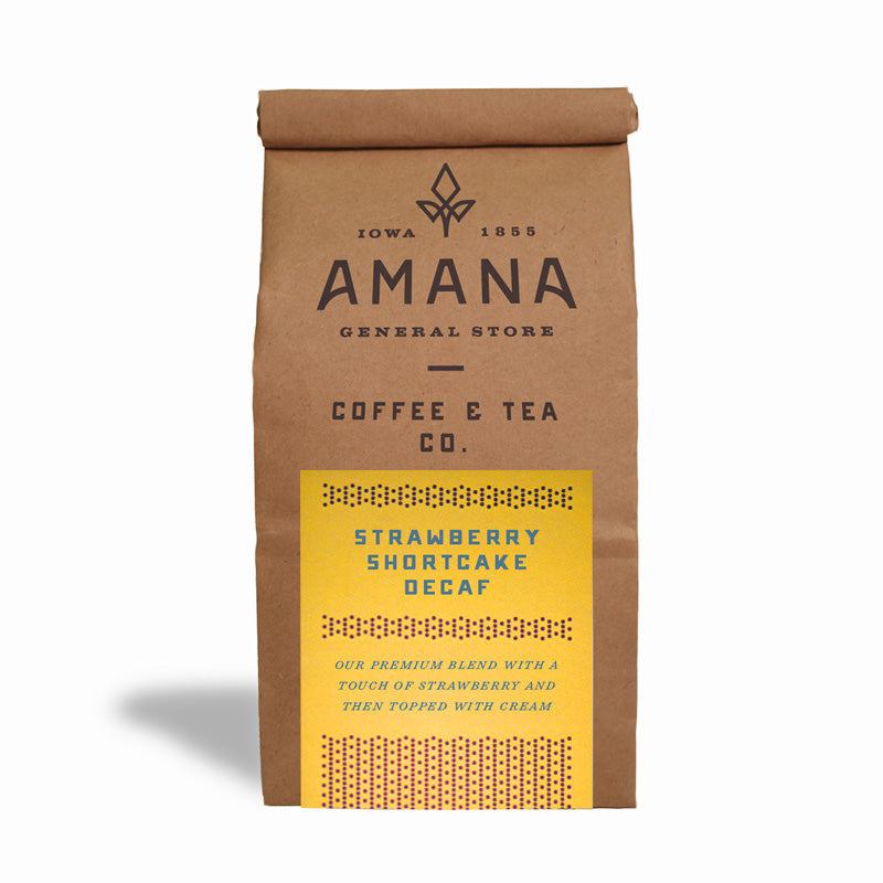 bag of amana strawberry shortcake decaf coffee