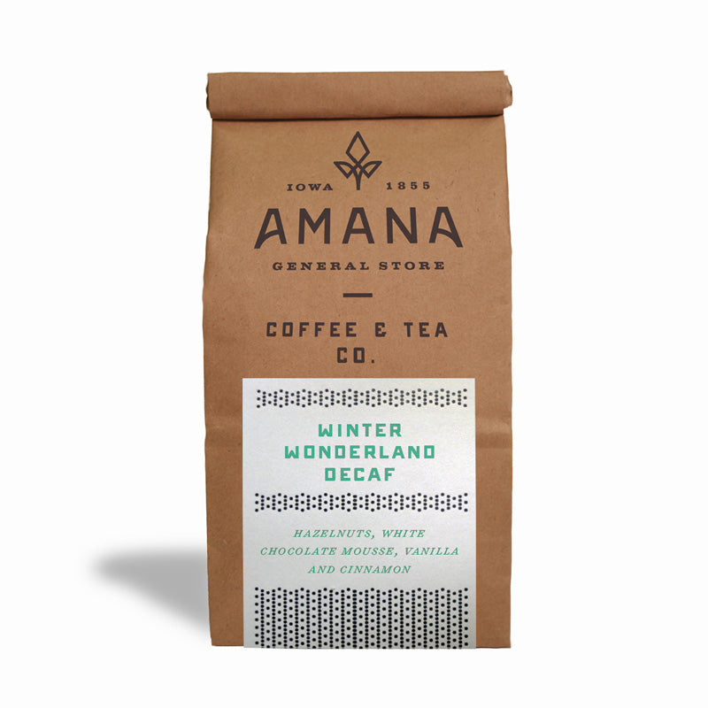 bag of amana winter wonderland decaf coffee